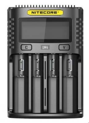 Nabíječka Nitecore UM4 pro AAA AA i Lion články 18650 1,5A Nabíječka Nitecore UM4 pro AAA AA i Lion články 18650 1,5A
