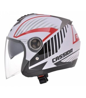 PŘILBA MAGNUM, CASSIDA-ČR ČERNÁ/BÍLÁ/ČERVENÁ-S