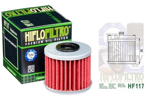 Olejový filtr HIFLOFILTRO HF117