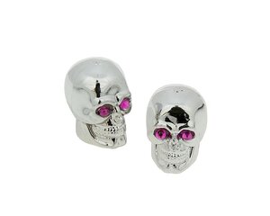 Čepičky na ventilky Set Skull chrom Čepičky na ventilky Set Skull chrom