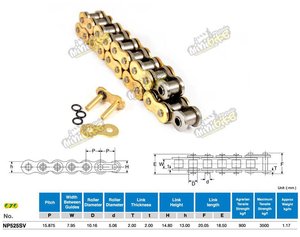 Řetěz 525iHSV-O CYC o-kroužkový řetěz