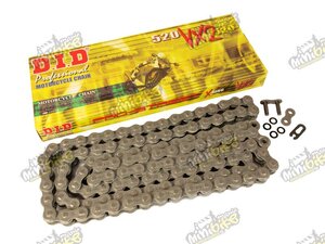 Řetěz 525VX 110 článků DID X-Ring motocyklový řetěz Gold&Black Řetěz 525VX 110 článků DID X-Ring motocyklový řetěz Gold&Black