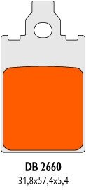 Brzdové obložení DB2660SRN Italjet Piaggio Malaguti