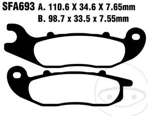 Brzdové obložení Honda PCX125 JF83 SFAC693
