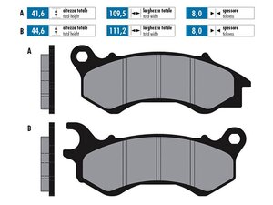 Brzdové obložení pro Honda PCX 125 (10-), NSC, Vision, Peugeot Polini organické Brzdové obložení pro Honda PCX 125 (10-), NSC, Vision, Peugeot Polini organické