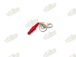 Přívěsek na klíče zapalovací svíčka červená ALU Přívěsek na klíče zapalovací svíčka červená ALU