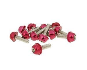 Šroub ALU M6x30 12ks - červená