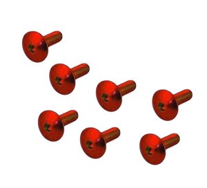 Šroub M6x20mm alu červený cena za 10kusů