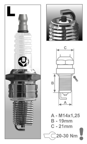 Zapalovací svíčka BRISK L14C SUPER Zapalovací svíčka BRISK L14C SUPER