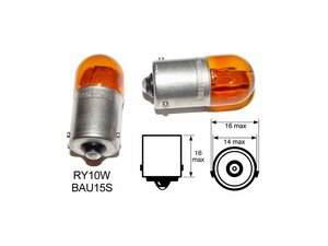 Žárovka 12V10W oranžová RY10W H5 Žárovka 12V10W oranžová RY10W H5