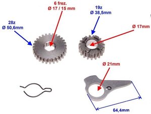 Převodovka pro ATV 110/125ccm 3rychlosti +zpátečka jen kolečka Převodovka pro ATV 110/125ccm 3rychlosti +zpátečka jen kolečka